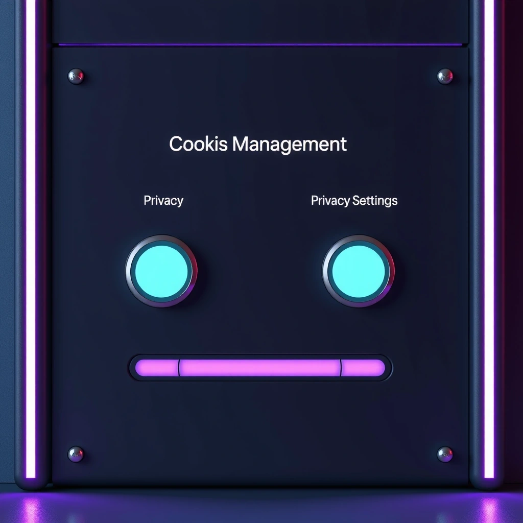 Panel de control de cookies con opciones de privacidad